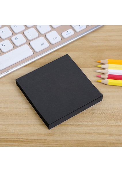 Siyah 100 Yaprak Floresan Renk Yapışkan Not 76MM Mini Yapışkanlı Bloknot Planlayıcısı Günlüğü Sonrası Etiket Ofis Okul Malzemeleri A6971 (Yurt Dışından)