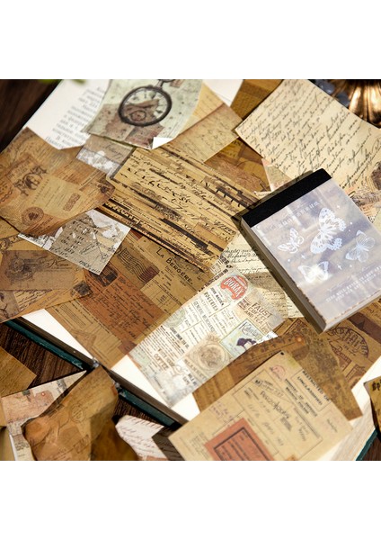 F Yoofun 100 Sayfa Retro Koleksiyonu Malzeme Kağıt Dekor Scrapbooking Günlüğü Albümü Telefon Etiketi Dergisi Planlayıcısı Arka Plan Kağıtları (Yurt Dışından) fırsatları
