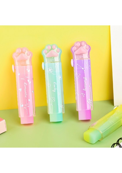 1 Adet Rastgele Kawaii Itme-Çekme Tasarım Kedi Paw Taşınabilir Kauçuk Silgi Sevimli Degrade Renk Silgi Çocuklar Için Okul Ofis Malzemeleri Kırtasiye (Yurt Dışından) modelleri