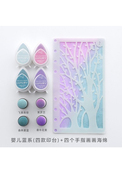 Set 10 Su Damlası Mürekkep Pedi Seti Dıy Fotoğraf Albümü Dekorasyon Zanaat Scrapbooking Mürekkep Pedi Pullar (Yurt Dışından)