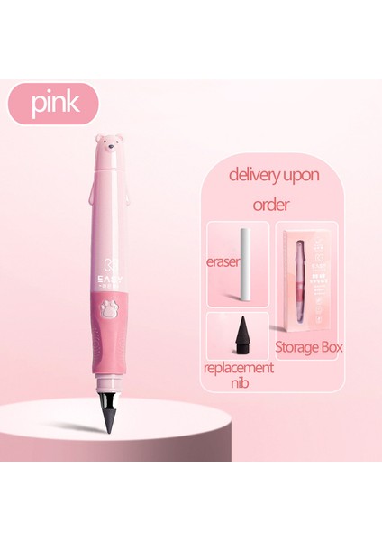 Pembe Infinity Kalem Kawaii Renkli Kalemler Küçük Beyaz Ayı Kalem Tutucu Sanat Kroki Boyama Hediye Paketi Okul Malzemeleri Kırtasiye (Yurt Dışından)