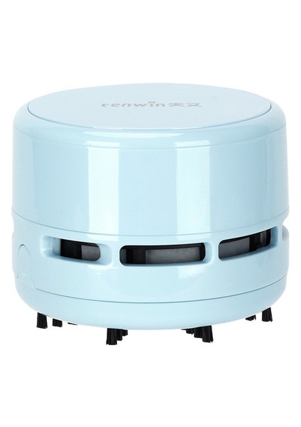 BLUE-8050 Tenwin Pembe Mavi Siyah Taşınabilir Mıni Masaüstü Elektrikli Süpürge Ofis Okul Sınıfı Okul Ofis Ev Tenwin Masa Tozu (Yurt Dışından)