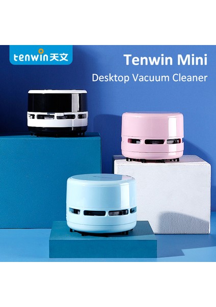 BLUE-8050 Tenwin Pembe Mavi Siyah Taşınabilir Mıni Masaüstü Elektrikli Süpürge Ofis Okul Sınıfı Okul Ofis Ev Tenwin Masa Tozu (Yurt Dışından) fiyatları