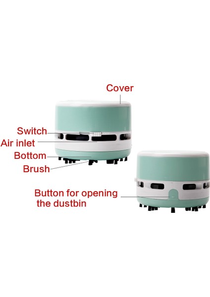 BLUE-8050 Tenwin Pembe Mavi Siyah Taşınabilir Mıni Masaüstü Elektrikli Süpürge Ofis Okul Sınıfı Okul Ofis Ev Tenwin Masa Tozu (Yurt Dışından) indirimleri