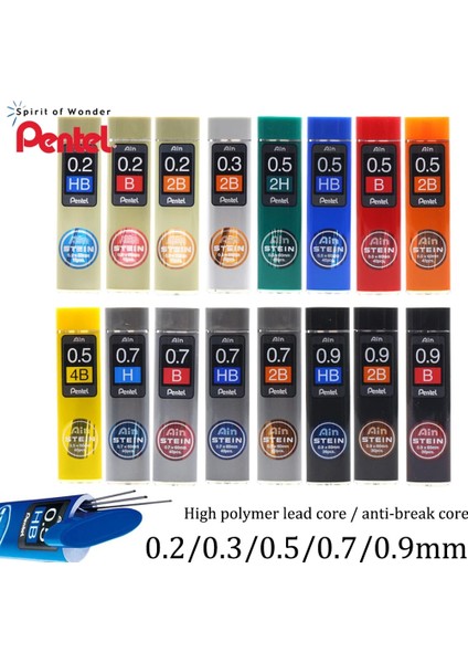 0.2mm B 1 Kutu Japonya Pentel Kalem Kurşun C275 Steın Süper Sert Anti-Break Çekirdek 0.2/0.3/0.5/0.7/0.9mm Mekanik Kurşun Kalem Kurşun A Kırtasiye (Yurt Dışından)
