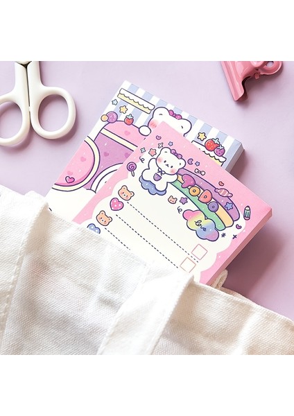 C 100 Sayfa Kawaii Yapışkan Notlar Eğlenceli Sevimli Bloknotlar Yapışkan Not Pedleri Ofis Ev Öğrencileri Için Kendinden Yapışkanlı Bloknot Oda Arkadaşları Hediyeler (Yurt Dışından)