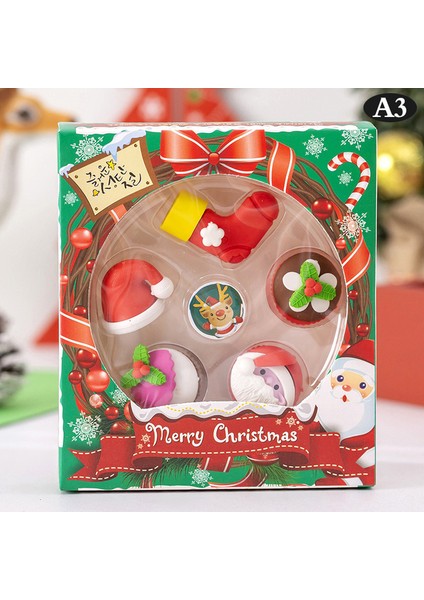 A3 1 Takım Çocuk Noel Silgi Seti Noel Kırtasiye Hediye Okul Öğrencileri Anaokulu Okul Malzemeleri Kırtasiye Seti (Yurt Dışından)