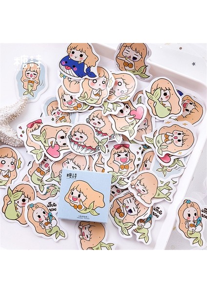 O 1 Adet Kawaii Not Defteri Kırtasiye Sevimli Denizkızı Desen Planlayıcısı Not Kağıdı Okul Dekorasyon Malzemeleri Yapışkan Notlar Yayınladı (Yurt Dışından)