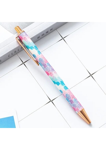 Gül Altın Tükenmez Kalemler Metal Basın Geri Çekilebilir Pürüzsüz Yazma Altın Pembe Kız Hediye Dayanıklı Ofis Okul Malzemeleri Kırtasiye Yazma Kalem (Yurt Dışından)