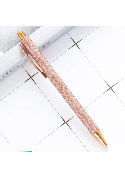 Gül Altın Tükenmez Kalemler Metal Basın Geri Çekilebilir Pürüzsüz Yazma Altın Pembe Kız Hediye Dayanıklı Ofis Okul Malzemeleri Kırtasiye Yazma Kalem (Yurt Dışından) fırsatları