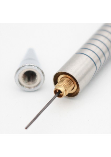 Bir 0.5AND 0.9-B Metal Mekanik Kurşun Kalem 0.5 0.7 0.9mm Öğrenciler Yazma Çizim Tasarımı Siyah Kalem 5 Adet/takım (Yurt Dışından)
