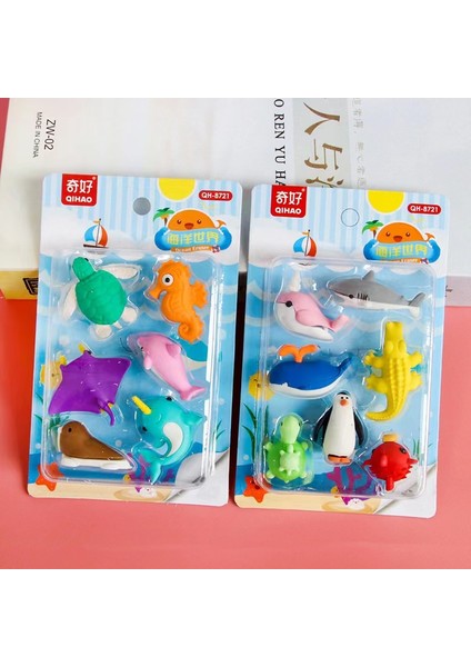 8387 1 Kart Rastgele 1 Adet Çocuklar Için Silgi Simülasyon Uzaylı Modelleme Kauçuk Seti Çıkarılabilir Silgi Öğrenci Hediye Sevimli Kawaii Kırtasiye (Yurt Dışından)