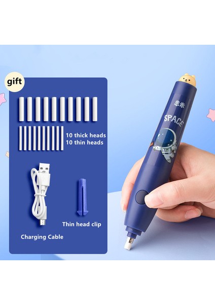 B3 Karikatür Unicorn USB Şarj Edilebilir Elektrikli Silgi Otomatik Çocuk Sevimli Silgi Öğrenci Kurşun Kalem Silgisi Sanat Silgi Ofis Malzemeleri (Yurt Dışından)