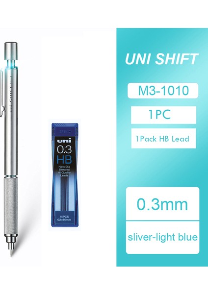 0.3mm Kalem Hb Kurşun Uni Mekanik Kurşun Kalem Lapiceros 0.3/0.4/0.5/0.7/0.9mm Shıft Boru Kilidi Metal Otomatik Kalemler Anti-Kırık Çekirdek Okul Malzemeleri (Yurt Dışından)