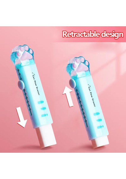 Pembe Sevimli Kedi Kawaii Silgi Geri Çekilebilir Basın Kurşun Kalem Silgisi Yazma Düzeltme Malzemeleri Okul Kırtasiye Sanat Silgi Ofis Malzemeleri (Yurt Dışından) fırsatları