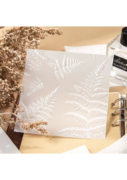 A-Fern Çimen Yeşili 20 Adet Malzeme Taban Kağıt Beyaz Şeffaf Kabartmalı Çiçek Bitkiler Desen Kabartma Scrapbooking El Sanatları Arka Plan 11*13 cm (Yurt Dışından) fırsatları
