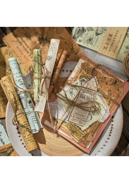 C Journamm 30 Adet/paket Turnusol Kağıdı Scrapbooking Malzemeleri Günlük Kayıt Için Dıy Fotoğraf Albümü Kolaj Kırtasiye Vintage Dekor Kağıt (Yurt Dışından) indirimleri