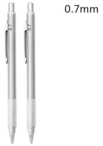 2 Adet 0.7mm Kalem Metal Mekanik Kurşun Kalem 0.3/0.5/0.7/0.9/1.3/2.0mm Hb Açar Değiştirilebilir Yedekler Sanat Yazma Çizim Çizim Ev Okul Malzemeleri (Yurt Dışından)