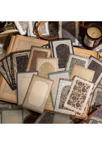 Stil 6 50 Adet Ortaçağ Vintage Çerçeve Dantel Not Önemsiz Dergisi Planlayıcısı Retro Malzeme Arka Plan Kağıt Dekoratif Dıy Zanaat Fotoğraf Albümü (Yurt Dışından) fiyatları