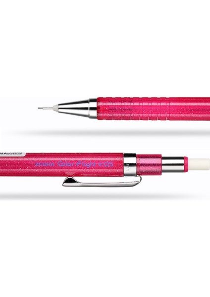 Parlak Açık Pembe Zebra Çizim Otomatik Kalem MA53 0.5mm Uçuş Rengi Şeffaf Altıgen Çubuk Dönen Düşük Ağırlık Merkezi Anti-Kırılma Kurşun (Yurt Dışından) modelleri