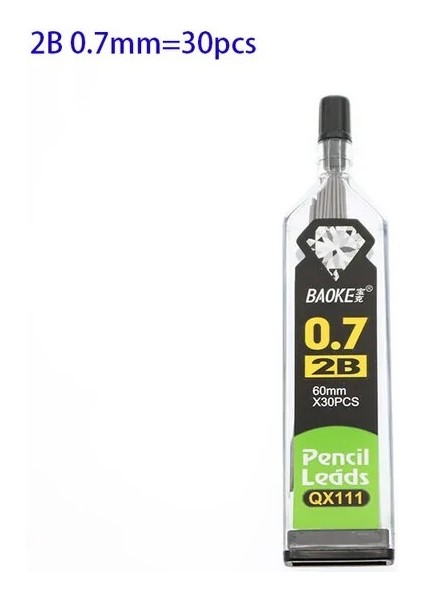 2b 0.7mm 30 Adet/şişe, Otomatik Kurşun Kalem 2b 2h Hb Kalem Dolum 0.3 Mm/0.5 Mm/0.7mm/0.9 mm Kalem Dolum Öğrenci Yazma Ofisi (Yurt Dışından)