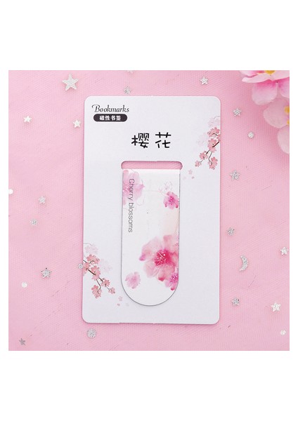 02 Pembe Çiçek W28 Kiraz Çiçeği Manyetik Kuvvet W45 Bznvn Manyetik Öğrenci Malzemeleri Yer Imleri Kitap Ayracı (Yurt Dışından)