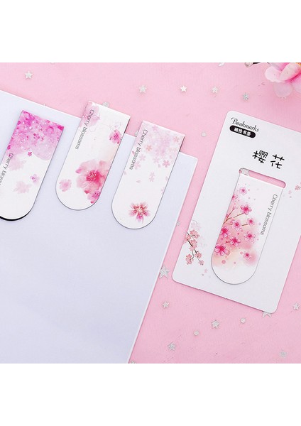 02 Pembe Çiçek W28 Kiraz Çiçeği Manyetik Kuvvet W45 Bznvn Manyetik Öğrenci Malzemeleri Yer Imleri Kitap Ayracı (Yurt Dışından) fırsatları