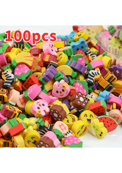 Hayvan 100 Adet/takım Kawaii Silgi Yaratıcı Karikatür Mini Kalem Kauçuk Hayvan Meyve Noel Çocuklar Için Silgi Okul Kırtasiye Malzemeleri (Yurt Dışından) fiyatları