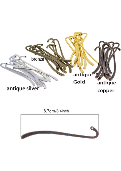 Bakır 24 Adet Kanca Imi Takı Yapımı Kitap Ayracı Ev Koleksiyonu Kolye Hediyelik Eşya Boncuk Dıy El Sanatları Antik Altın (Yurt Dışından) fiyatları