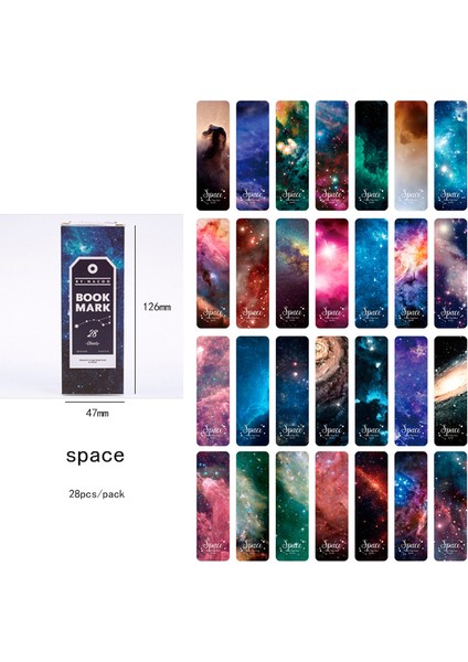 Yıldızlı Gökyüzü 28 Adet/paket Vintage Sanat Kız Yıldızlı Gökyüzü Fruitbookmarks Kitap Tutucu Mesaj Kartı Dıy Okul Malzemeleri (Yurt Dışından)