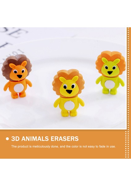 Çeşitli Renk 4X3X1.3 cm Silgi Çocuklar Tpr Silgiler Sevimli Aslan Okul Malzemeleri Karikatür Hayvanlar Kawaii Öğrencileri Hediyeler Kırtasiye Noel Oyuncaklar (Yurt Dışından)