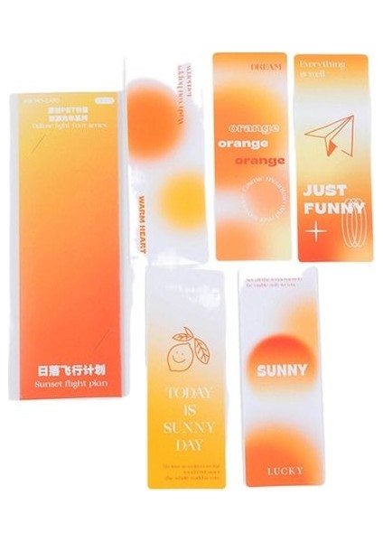 02 5 Adet Acele Dört Mevsim Kitaplar Için Imleri Pet Şeffaf Güneş Ay Sayfa Işaretleyici Tutucu Not Benzersiz Okuma Hediyesi (Yurt Dışından)