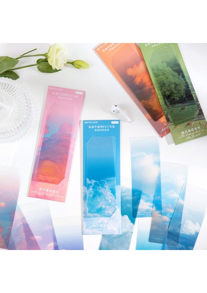 02 5 Adet Acele Dört Mevsim Kitaplar Için Imleri Pet Şeffaf Güneş Ay Sayfa Işaretleyici Tutucu Not Benzersiz Okuma Hediyesi (Yurt Dışından) fırsatları