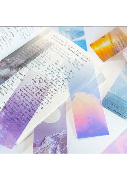 02 5 Adet Acele Dört Mevsim Kitaplar Için Imleri Pet Şeffaf Güneş Ay Sayfa Işaretleyici Tutucu Not Benzersiz Okuma Hediyesi (Yurt Dışından) indirimleri