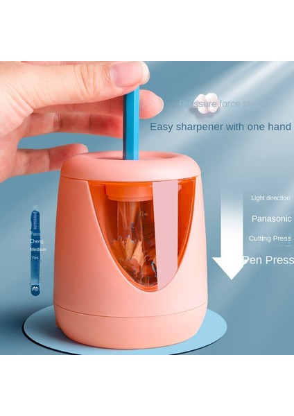 Pembe USB Otomatik Elektrikli Kalemtıraş Ağır USB Mekanik Çocuklar Kızlar Için Okul Kırtasiye Ofis ve Kırtasiye (Yurt Dışından) indirimleri
