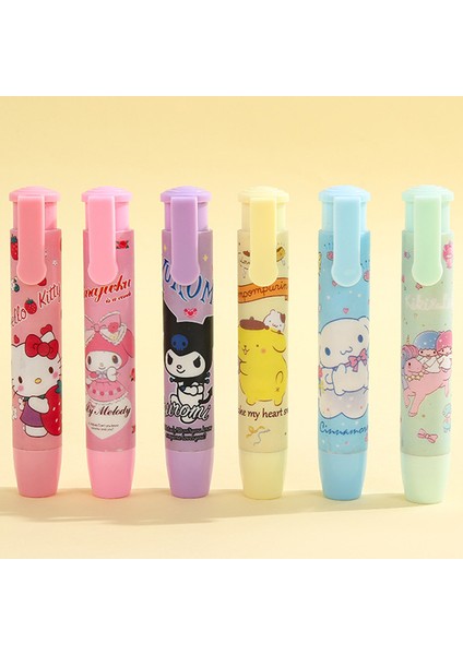 E Sanrio Kawaii Öğrenci Silgi Anime Desen Basın Kauçuk Silgi Yaratıcı Okul Öğrenme Kırtasiye Mymelody Kuromi Cinnamoroll (Yurt Dışından) modelleri
