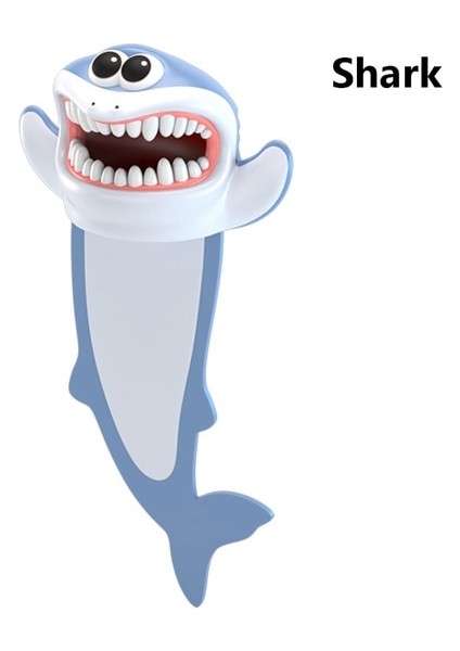 Köpekbalığı 3D Stereo Karikatür Hayvan Tarzı Imleri Yaratıcı Komik Pvc Kitap Işaretleyiciler Okuma Imi Hediye Kırtasiye Okul Malzemeleri (Yurt Dışından)