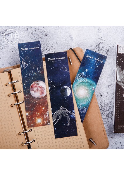30 Adet 30 Adet Imi Dolaşım Uzaya Mermi Günlük Tutma Aksesuarları Estetik Gezegen Astronot Hediyeler Öğrenci Malzemeleri Kitap Ayracı (Yurt Dışından) fırsatları