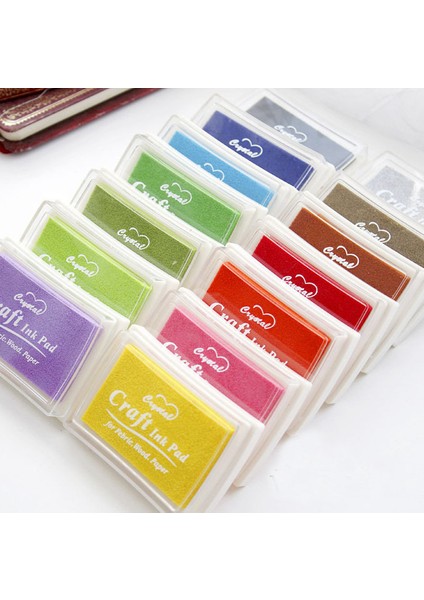 Gök Mavisi 1 Adet 15 Renk Inkpad El Yapımı Dıy Zanaat Yağ Bazlı Mürekkep Pedi Kumaş Ahşap Kağıt Scrapbooking Mürekkep Pedi Parmak Boyama (Yurt Dışından)