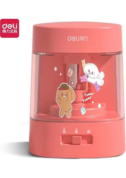 Pembe Deli Elektrikli Otomatik Kalemtıraş Güvenli Öğrenciler Tungsten Çelik Bıçak Sanatçılar Çocuklar Yetişkinler Için Kawaii Kalemtıraş Renkli Kalemler (Yurt Dışından)
