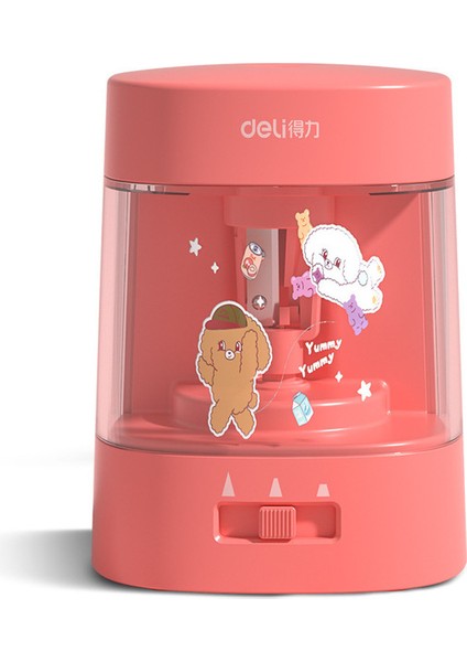 Pembe Deli Kawaii Elektrikli Kalemtıraş 3 Ayarlanabilir Mod Çift Güç Kaynağı Точилка Differnet Kalemler Öğrenci Kırtasiye (Yurt Dışından)