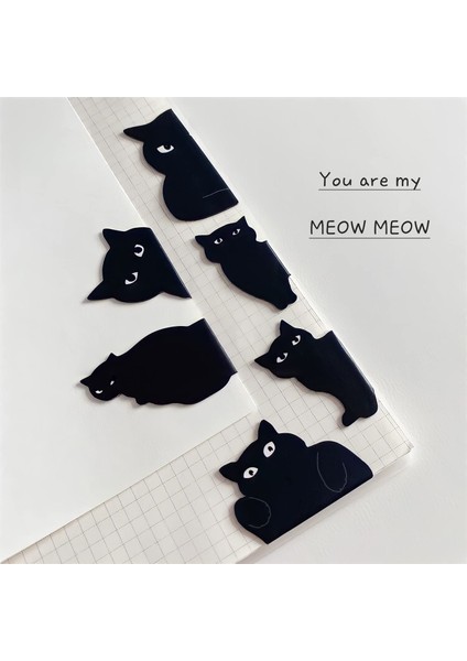 Siyah Siyah Kedi Manyetik Kitap Ayracı Kırtasiye Siyah Kedi Öğrenciler Hediye Manyetik Kitap Ayracı Kitap Klibi Kişilik Sayfalandırma Işareti (Yurt Dışından) fiyatları