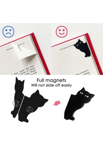 Siyah Siyah Kedi Manyetik Kitap Ayracı Kırtasiye Siyah Kedi Öğrenciler Hediye Manyetik Kitap Ayracı Kitap Klibi Kişilik Sayfalandırma Işareti (Yurt Dışından) fırsatları