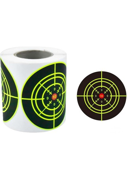 T76 Splatter Hedef Çıkartmaları 200 Adet 3 "boğa Gözü Yapışkanlı Reaktif Hedefler Floresan Sarı Darbeli Çekim Hedefi ile Çekim Için (Yurt Dışından)