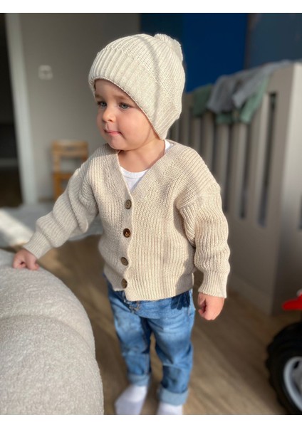 Eyc Baby Çocuk Unisex Düğmeli Triko Hırka