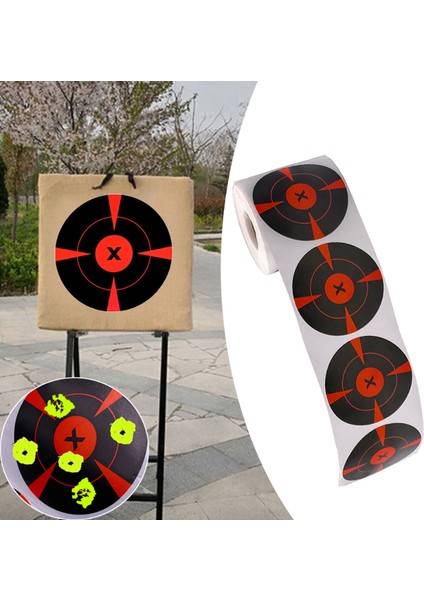 T76 Splatter Hedef Çıkartmaları 200 Adet 3 "boğa Gözü Yapışkanlı Reaktif Hedefler Floresan Sarı Darbeli Çekim Hedefi ile Çekim Için (Yurt Dışından) fırsatları