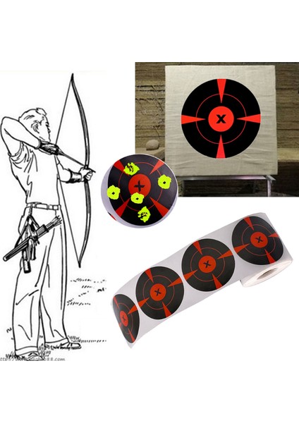T76 Splatter Hedef Çıkartmaları 200 Adet 3 "boğa Gözü Yapışkanlı Reaktif Hedefler Floresan Sarı Darbeli Çekim Hedefi ile Çekim Için (Yurt Dışından) indirimleri