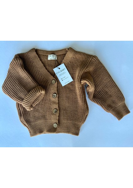 Çocuk Unisex Düğmeli Triko Hırka