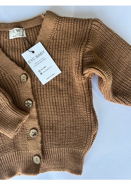 Çocuk Unisex Düğmeli Triko Hırka