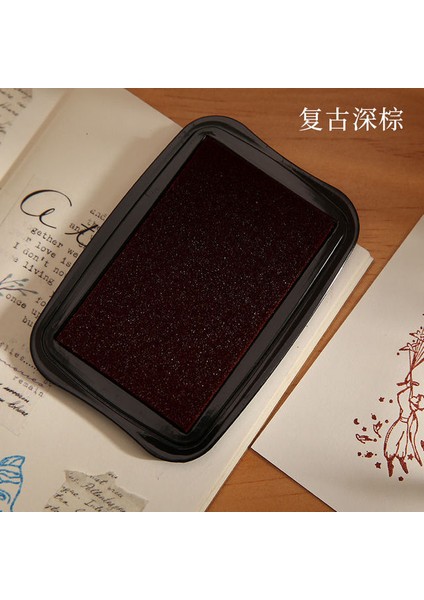 H Retro Renkli Su Bazlı Baskı Masası Içbükey Bel Rengi Dıy Çocuk Parmak Boyama Mühür El Hesabı Öğrenci Baskı Çamur (Yurt Dışından)